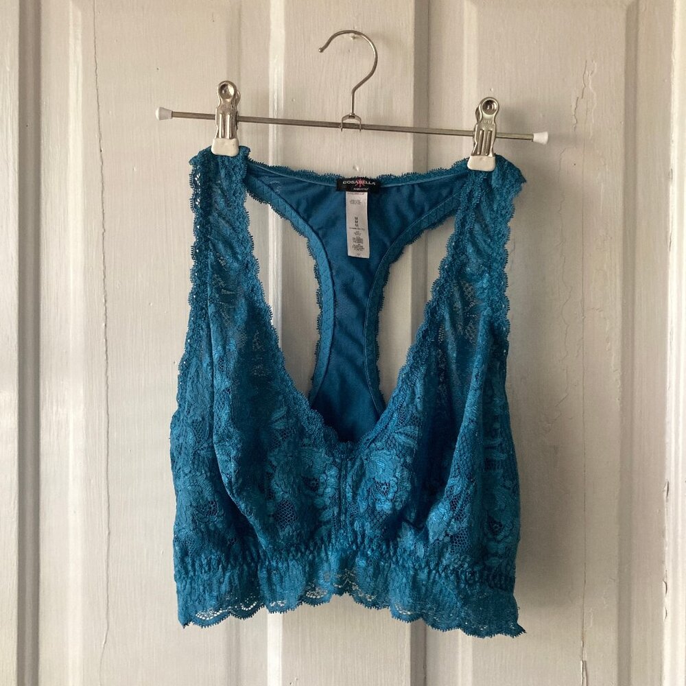 Cosabella Never Say Never Curvy Racie Racerback Bralette Medium Celestial (Teal)